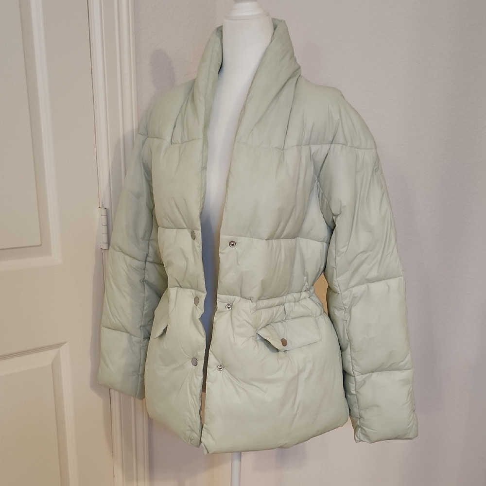 J. Crew Mint Puffer Jacket